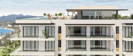 Rooftop terrace facing the beach — Naalua 603, Zona Dorada Bucerias (render)